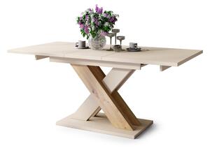 Mazzoni KARO Bej (Șampanie)/Stejar Artisan – MASĂ/MĂSUȚĂ CAFEA MODERNĂ CU BLAT EXTENSIBIL până la 180 cm