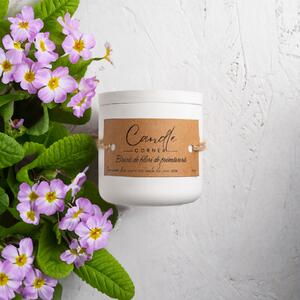 Lumanare parfumata handmade din ceara naturala de soia 100%, aroma Briza de flori de primavara, Recipient ceramic alb, 150 g