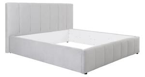 Cadru pat LONES 180x200, stofa catifelata gri deschis - Bluvel 03
