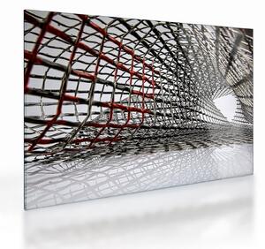 Tablou pe sticlă cu construcție din fier (70x50 cm)