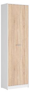 Dulap NEPO PLUS, stejar sonoma/alb, PAL, cu o usa, 60x34x197 cm