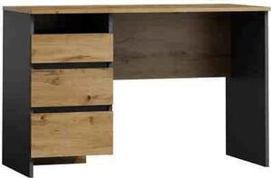 Birou B-005, stejar wotan/gri antracit, PAL laminat, 120x55x77 cm