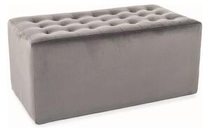 Taburet LORI 2, stofa catifelata gri - Bluvel 14, 76x39x34 cm
