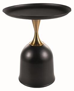 Masuta cafea LIBRA, negru/auriu, metal, 51x61 cm