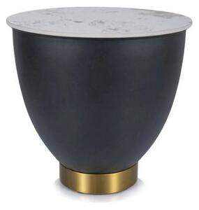 Masuta CYPRUS B, negru/auriu/alb, ceramica/metal, 48x48x45 cm