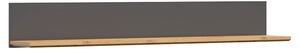 Polita HESEN, gri grafit/stejar artisan, PAL melaminat, 175x24x25 cm