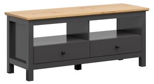 Comoda TV HESEN, gri grafit/stejar artisan, PAL melaminat, 137x47x59 c