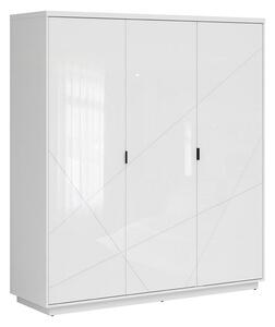 Dulap FORN, alb lucios, PAL melaminat, cu 3 usi, 180x57x201 cm
