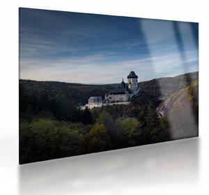 Tablou pe sticlă cu Karlstejn (70x50 cm)