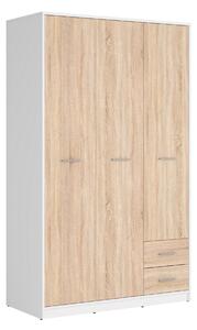 Dulap NEPO PLUS, stejar sonoma/alb, PAL, 119x55x197 cm