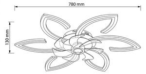 Brilagi-LED Lampă cu ventilator, dimabilă LED/50W/230V 3000-6500K negru+DO