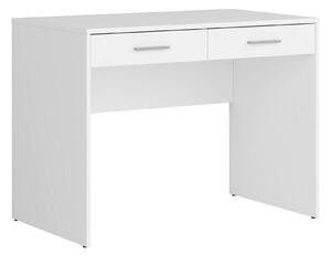 Birou NEPO PLUS, alb, PAL laminat, cu 2 sertare, 100x59x76 cm