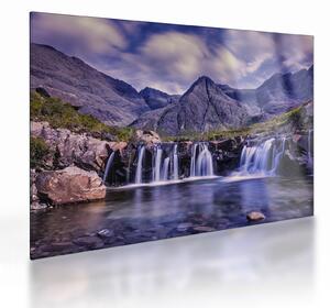 Tablou pe sticlă cu cascade (70x50 cm)
