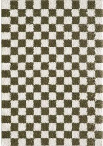 Covor verde închis/crem 80x150 cm Grida – ESTE