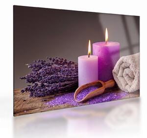 Tablou pe sticlă cu produsele spa (70x50 cm)
