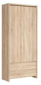 Dulap KASPIAN, stejar sonoma, PAL, cu 2 usi si 2 sertare, 90x41x201 cm