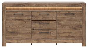 Comoda TORIN, stejar, PAL laminat, cu iluminare LED, 180x45x83 cm