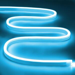 Banda led 12v neon flex set albastru 5m neonflex si sursa de alimentare 60w