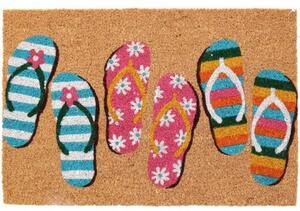 Preș din nucă de cocos Flip flops, 39 x 59 cm