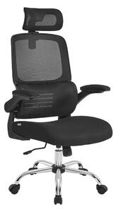 Scaun de birou Songmics Negru 65.2x65.3x(111.5-129) cm