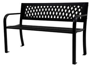 Bancă grădină LYRA 119x50x75 cm din oțel – Antracit