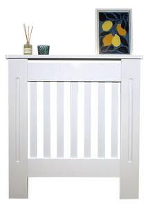 Mască calorifer ECO XS 65 cm, MDF cu lamele verticale – Alb lucios