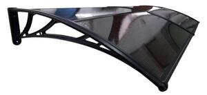 Copertină ECO 200x80 cm din policarbonat – Negru/Bronz
