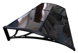 Copertină ECO 240x100 cm din policarbonat – Negru/Bronz
