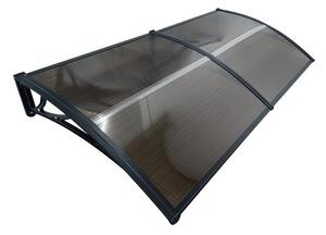 Copertină ECO 200x60 cm din policarbonat – Negru/Bronz