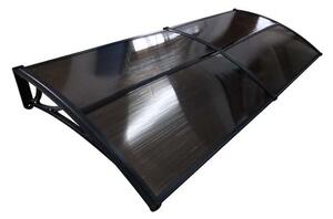 Copertină ECO 200x80 cm din policarbonat – Negru/Bronz