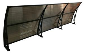 Copertină ECO 360x100 cm din policarbonat – Negru/Bronz