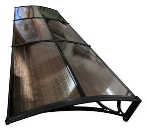 Copertină ECO 360x100 cm din policarbonat – Negru/Bronz