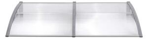Copertină ECO 200x100 cm din policarbonat – Gri/Transparent