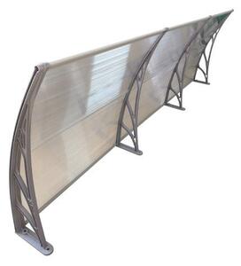 Copertină ECO 300x80 cm din policarbonat – Gri/Transparent