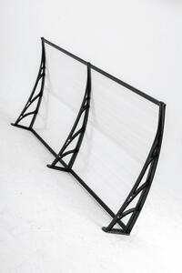 Copertină ECO 200x80 cm din policarbonat – Negru/Transparent