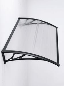 Copertină ECO 60x60 cm din policarbonat – Negru/Transparent