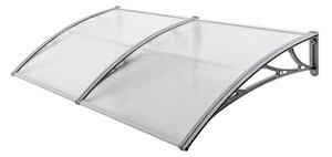 Copertină ECO 200x100 cm din policarbonat – Gri/Transparent