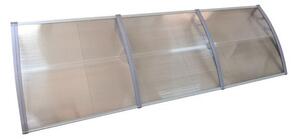 Copertină ECO 300x80 cm din policarbonat – Gri/Transparent