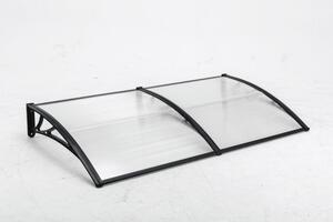 Copertină ECO 240x60 cm din policarbonat – Negru/Transparent