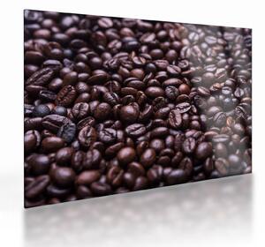 Tablou pe sticlă cu boabe de cafea (70x50 cm)