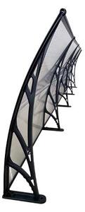 Copertină ECO 300x80 cm din policarbonat – Negru/Transparent