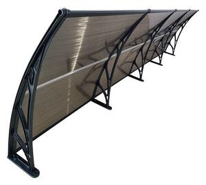Copertină ECO 400x80 cm din policarbonat – Negru/Bronz