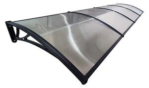 Copertină ECO 400x120 cm din policarbonat – Negru/Transparent