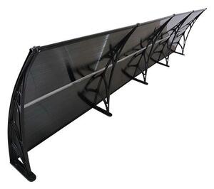 Copertină ECO 400x100 cm din policarbonat – Negru/Antracit