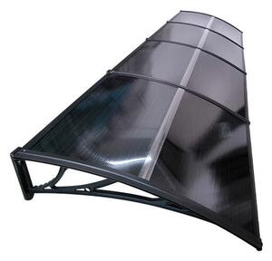 Copertină ECO 400x80 cm din policarbonat – Negru/Antracit
