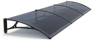 Copertină PRO 360x80 cm din aluminiu și plexiglas – Negru/Antracit