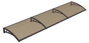 Copertină PREMIUM 300x80 cm, placă 6 mm dintr-o bucată – Negru/Bronz