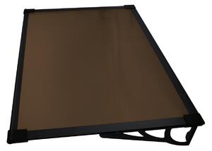 Copertina Usa / Geam MAX PRO 120x80 cm, Policarbonat 5.2 mm, Margini din Aluminiu, Suporturi din Otel Vopsit, Negru/Bronz