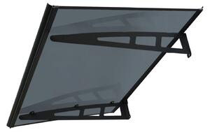 Copertină VIVIEN PRO 120x80 cm din aluminiu și plexiglas – Negru/Antracit