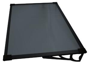 Copertină MAX PRO 120x80 cm din oțel, aluminiu și policarbonat – Negru/Antracit